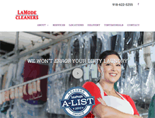 Tablet Screenshot of lamodecleaners.com